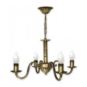 Klasyczny żyrandol Prima 4 patyna - świecznik