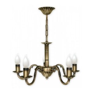 Klasyczny żyrandol Prima 5 patyna - gięte ramiona