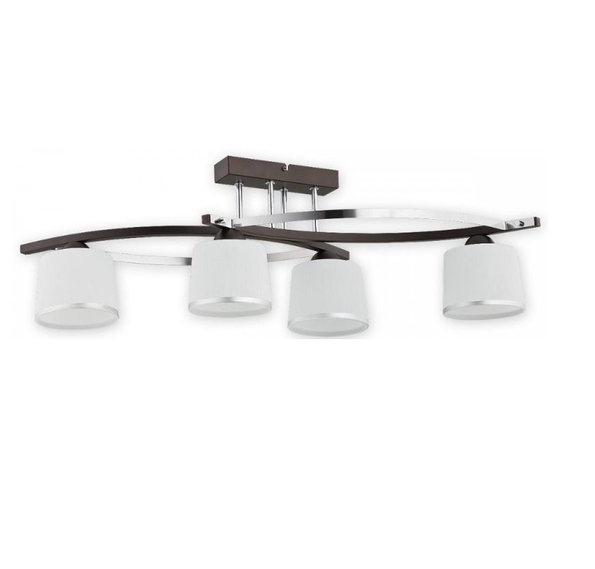 Klasyczny żyrandol do niskich pomieszczeń Astred 4 - szklane klosze