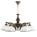 Klasyczny żyrandol do salonu Hermes 5 - szklany