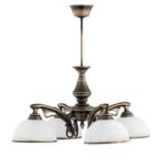 Klasyczny żyrandol do sypialni Hermes 4 - szklany