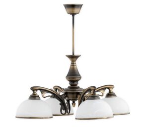 Klasyczny żyrandol do sypialni Hermes 4 - szklany