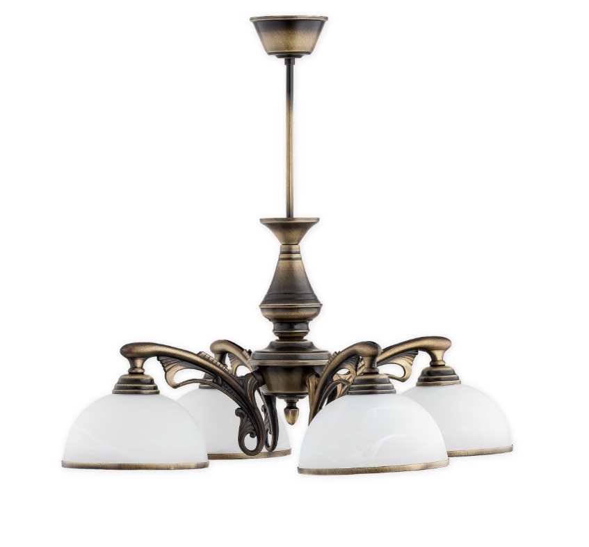 Klasyczny żyrandol do sypialni Hermes 4 - szklany