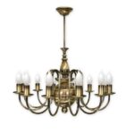 Klasyczny żyrandol świecznikowy Kandelabr 12 - patyna
