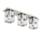 Lampa sufitowa listwowa Chromos 3 - szklana