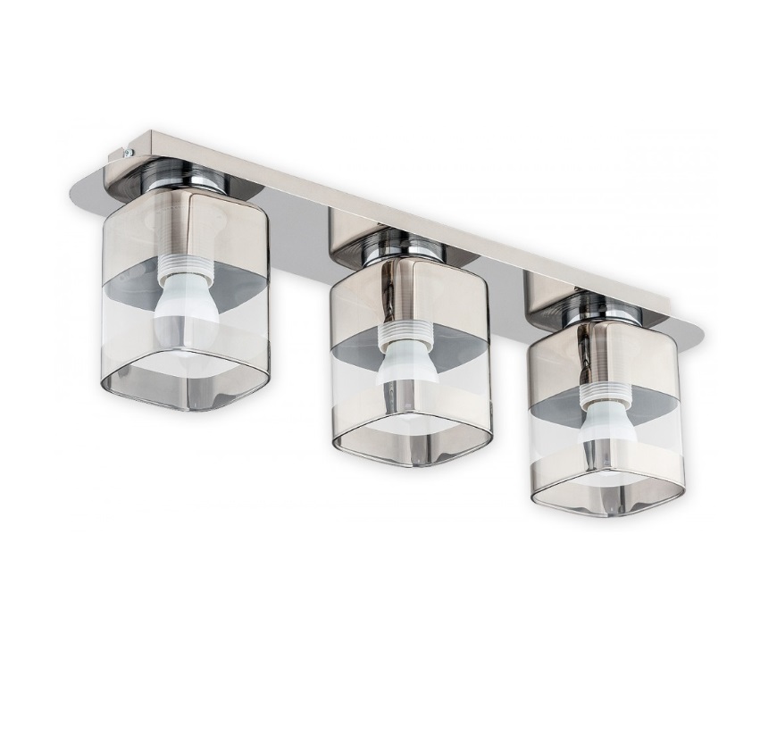 Lampa sufitowa listwowa Chromos 3 - szklana