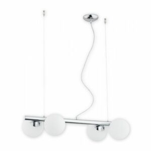 Lampa wisząca Osso 4 chrom - szklane kule nad stół
