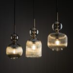 Lampa wisząca Sophia 3 - 3 ryflowane klosze na listwie - TK Lighting