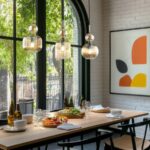 Lampa wisząca Sophia 3 - na listwie nad długi stół