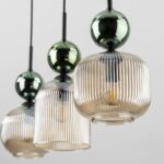 Lampa wisząca Sophia Green 3 do jadalni - styl art déco