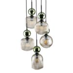 Lampa wisząca Sophia Green 5 nad stół - art déco