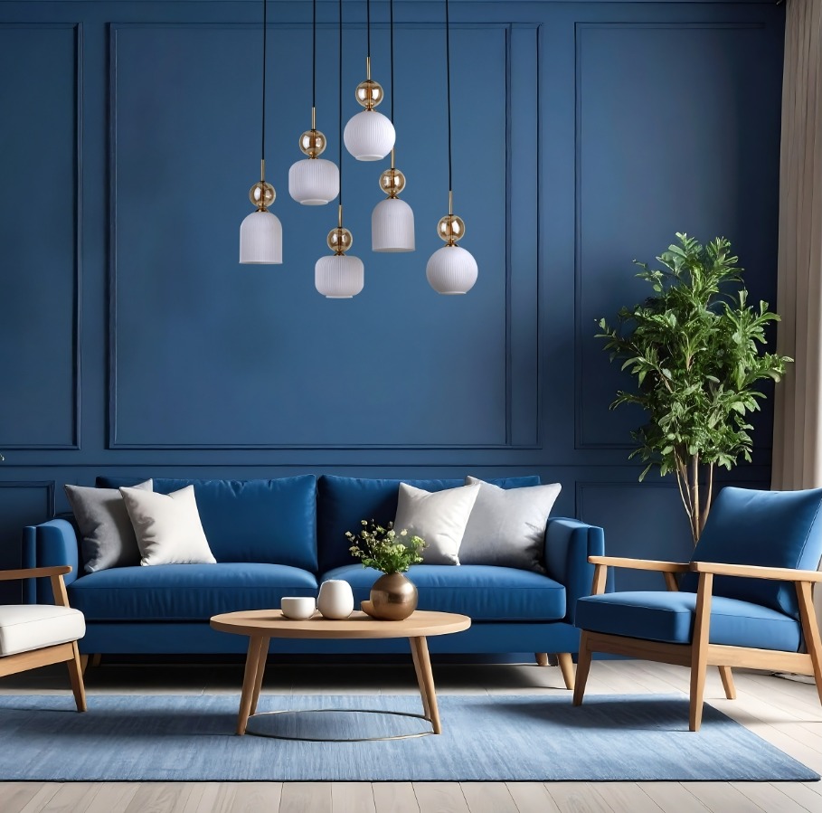 Lampa wisząca Sophia White 6 nad stół - 6 białych kloszy