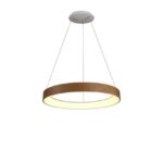 Lampa wisząca ring LED Niseko II 50 imitacja drewna - nad stół