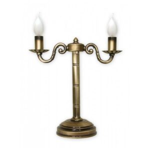 Lampka stołowa świecznikowa Prima 2 patyna - 2-punktowa