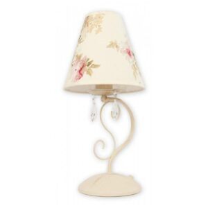Lampka stołowa w stylu klasycznym Velio - w kwiaty