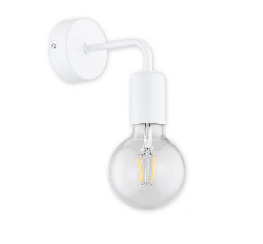 Mały biały kinkiet ścienny Maris - metalowy