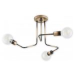 Minimalistyczna lampa sufitowa Pixi 3 patyna - na dekoracyjne żarówki