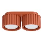 Minimalistyczna podwójna tuba ryflowana Aura 2 - pomarańczowa