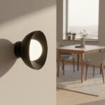 Minimalistyczny plafon kinkietowy na korytarz Bibi - czarny