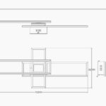 Nowoczesna czarna lampa sufitowa Lumenz LED - rysunek techniczny