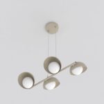 Nowoczesna lampa wisząca Boom 4 - beżowa