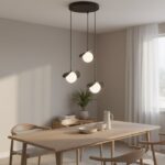 Nowoczesna lampa wisząca nad stół w salonie Ritual 3 - kule