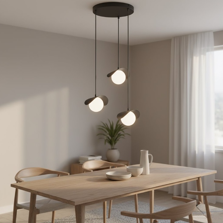 Nowoczesna lampa wisząca nad stół w salonie Ritual 3 - kule