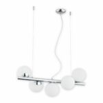 Nowoczesna lampa wisząca nad wyspę Osso 5 - mleczne kule