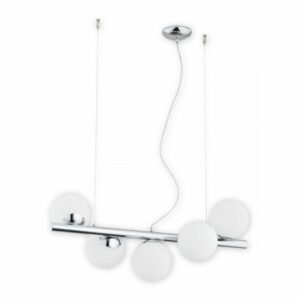Nowoczesna lampa wisząca nad wyspę Osso 5 - mleczne kule