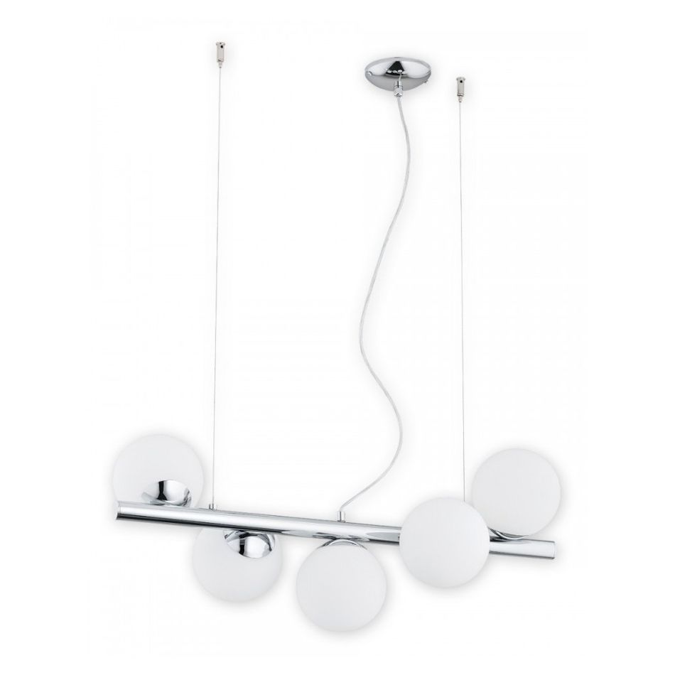 Nowoczesna lampa wisząca nad wyspę Osso 5 - mleczne kule