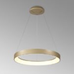 Nowoczesna złota lampa wisząca Niseko II 50 LED - ring