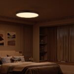 Nowoczesny czarny plafon Meteor 23 LED - do sypialni