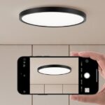 Nowoczesny czarny plafon Meteor 23 LED - inteligentne oświetlenie