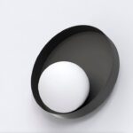 Nowoczesny kinkiet Kido - czarne koło