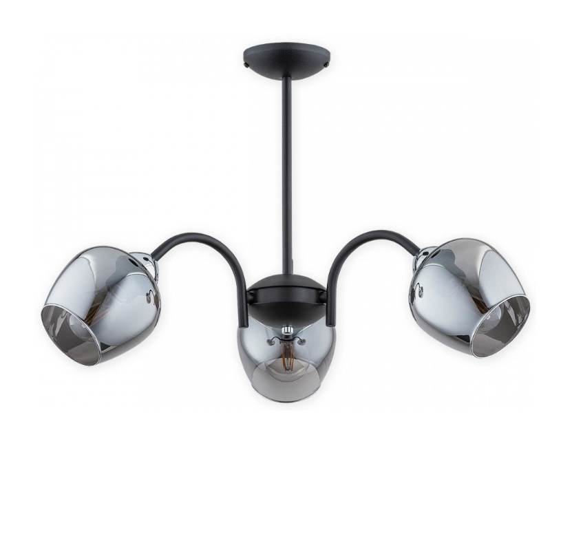 Nowoczesny żyrandol Katla 3 - lustrzane klosze