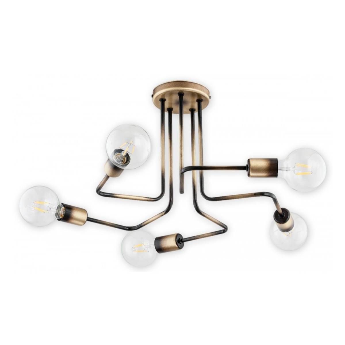 Nowoczesny żyrandol Pixi 5 patyna - do salonu