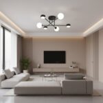 Nowoczesny żyrandol do salonu Holon 6 - czarny