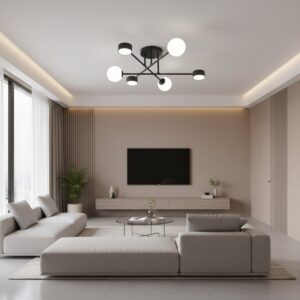 Nowoczesny żyrandol sufitowy Holon 6 - czarny