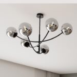 Nowoczesny żyrandol do sypialni Hunter 6 - grafitowe kule