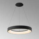 Okrągła lampa wisząca Niseko II 50 LED - czarna