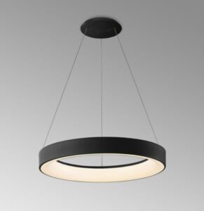 Okrągła lampa wisząca Niseko II 50 LED - czarna