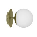 Oliwkowa lampa kinkiet na ścianę Plaat C - do przedpokoju