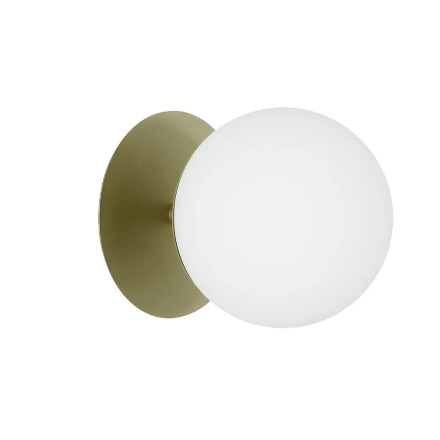 Oliwkowa lampa kinkiet na ścianę Plaat C - do sypialni