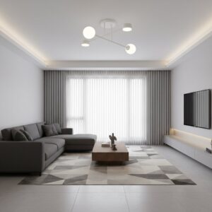 Plafon białya do niskiego pokoju Holon 4 - kule