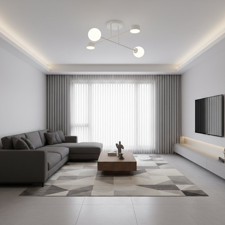 Plafon białya do niskiego pokoju Holon 4 - kule