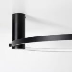 Plafon ring Horik 60 LED czarny - metalowy minimalistyczny