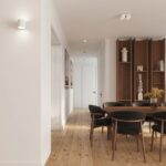 Podwójna biała tuba sufitowa Aura 2 ryflowana - oświetlenie korytarza