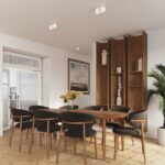 Podwójna biała tuba sufitowa Aura 2 ryflowana - oświetlenie salonu