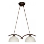 Podwójna lampa wisząca Loko 2 nad stół - rdza wenge