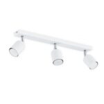 Potrójna biała listwa sufitowa Denis 3 - reflektorki
